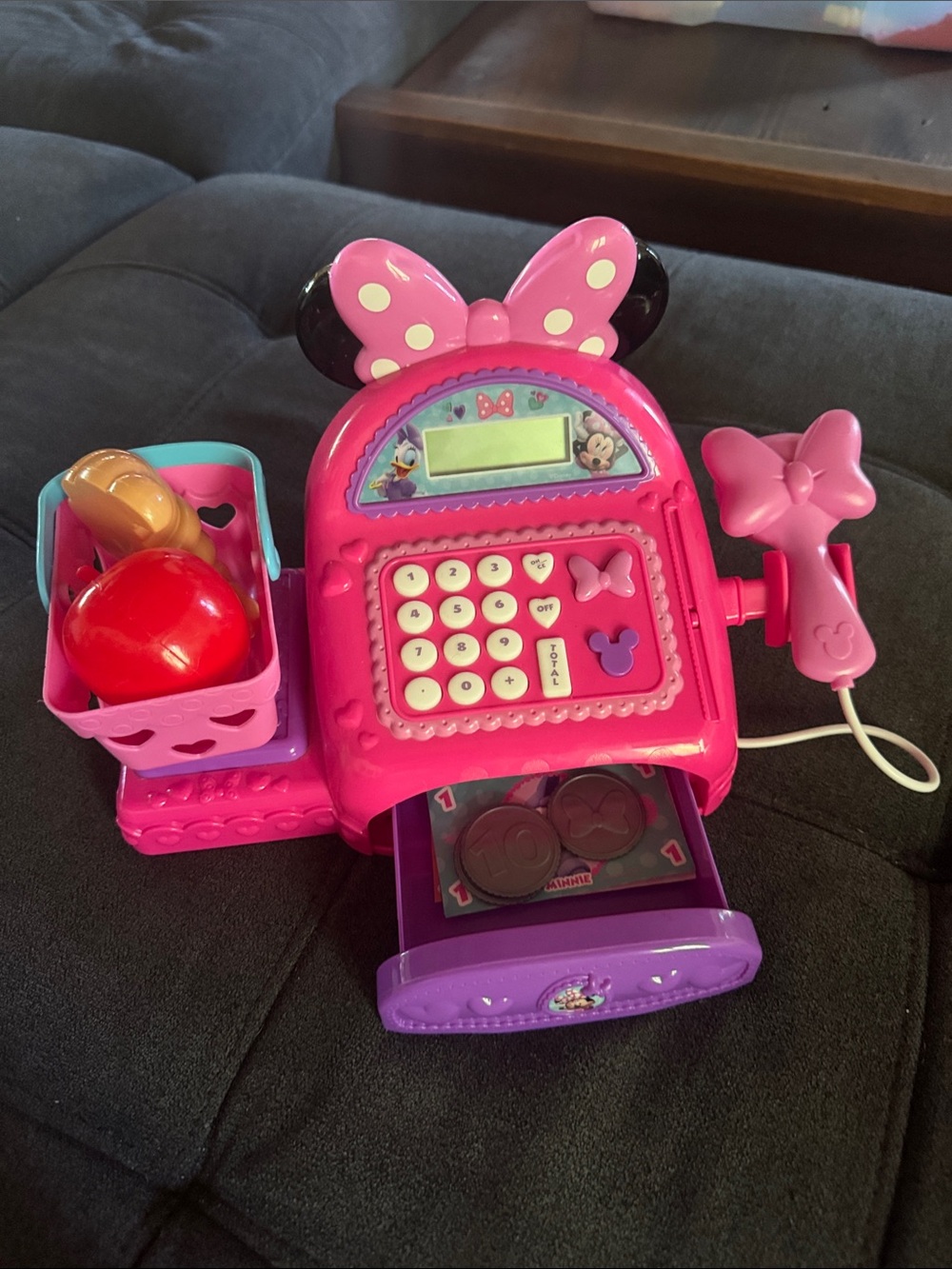 Disney Minnie Mouse Pink and Purple Play Cash Register with Scanner